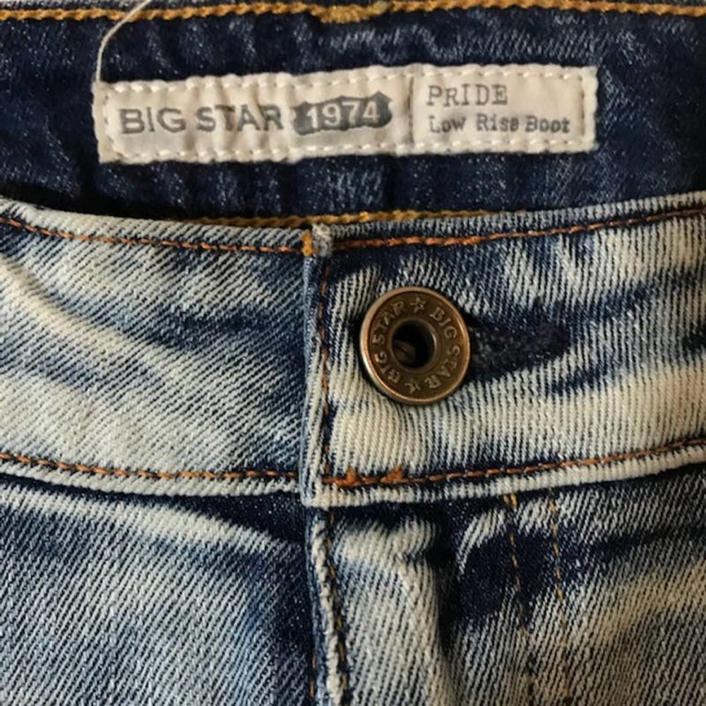 Big Star Pride 1974 Extreme Fade Low Rise Boot Cut Womens 30x34 NWOT